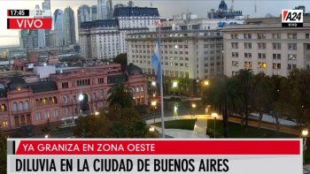 Caída de granizo en zona oeste y fuertes lluvias en la Ciudad a la espera de un cambio abrupto de temperaturas