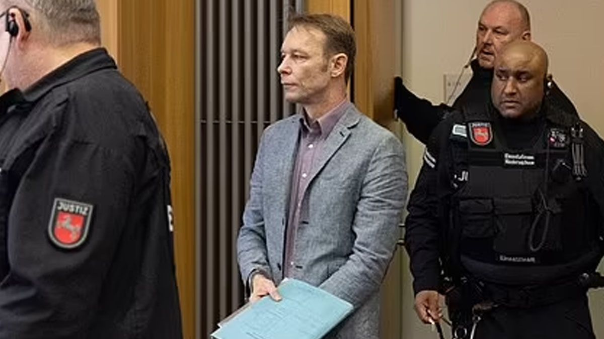 Christian Brueckner, presunto secuestrador (¿y asesino?) de Madeleine McCann, es llevado ante un tribunal en Alemania, para ser juzgado por abuso sexual. (Foto: Gentileza Daily Mail)