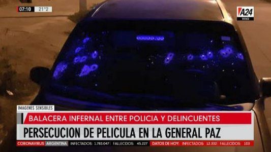 Persecución y una infernal balacera en la Avenida General Paz