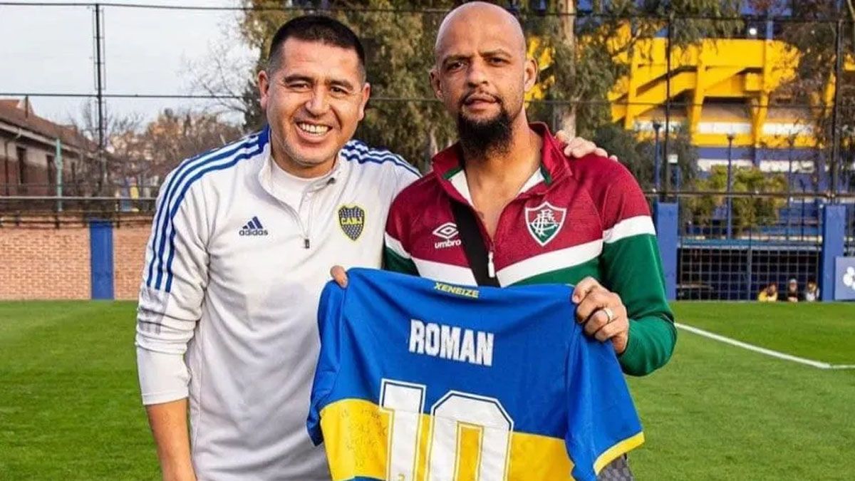 Riquelme y Felipe Melo
