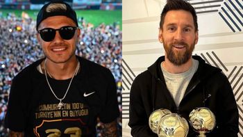 Mauro Icardi subió una foto con un perro igual al de Lionel Messi con una llamativa frase