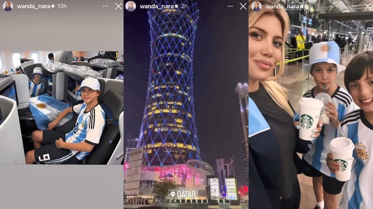 Las primeras publicaciones de Wanda Nara desde tierras qataríes, a donde llevó a sus hijos para alentar a la Seleccioón Argentina en la final del Mundial este domingo. 