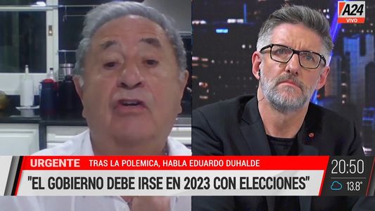 Eduardo Duhalde ratificó sus declaraciones: Voy a hacer lo posible para que no gobiernen