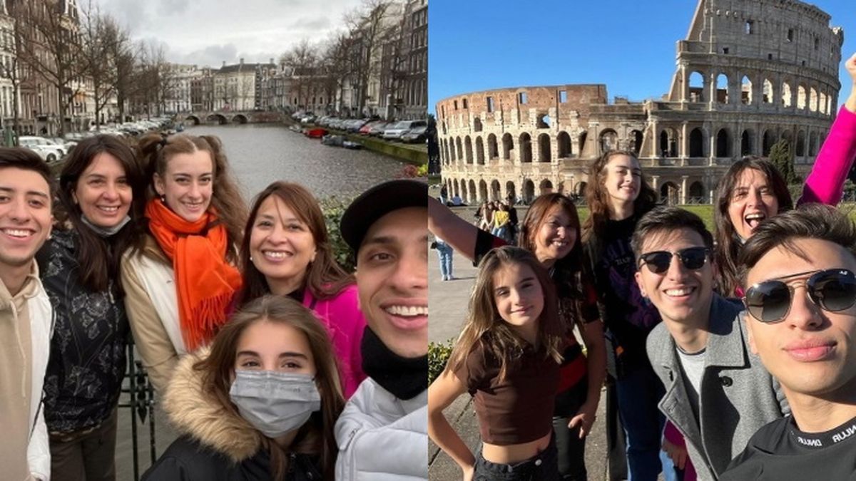 Edith Hermida y sus hijas en &Aacute;msterdam, Holanda, y en el Coliseo romano en Italia.&nbsp;