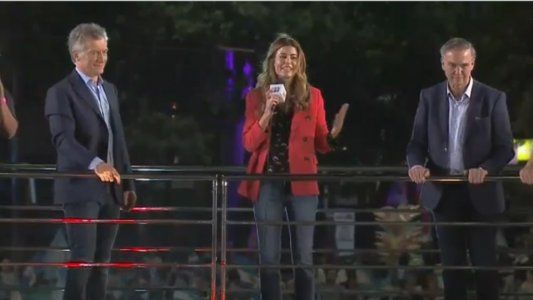 Juliana Awada tomó el micrófono y dijo unas palabras en el último acto de Macri