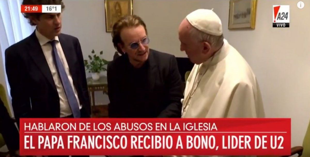Bono consiguió lo que muchos desean: una audiencia privada con el papa Francisco (y se coló Lousteau)
