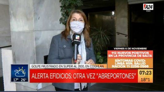 Cayeron dos de los cuatro “abreportones” de edificios en Coghlan