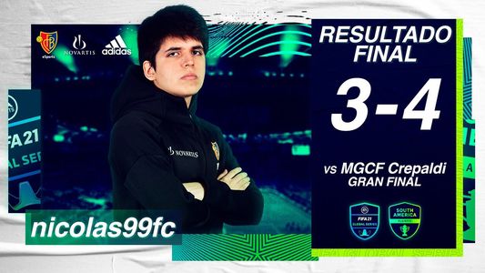 Nicolás Villalba, subcampeón sudamericano de FIFA21