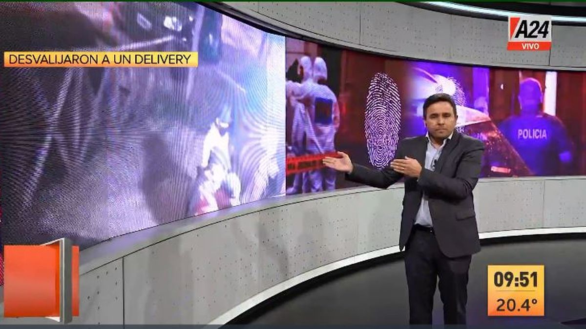 Merlo: así desvalijan a un delivery para robarle todo. (Captura de Tv)