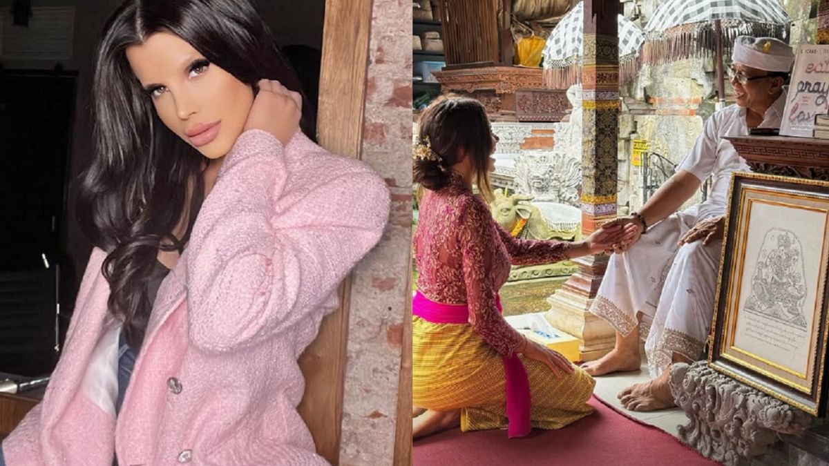 Charlotte Caniggia y las fotos de su místico viaje a Indonesia: Bendición