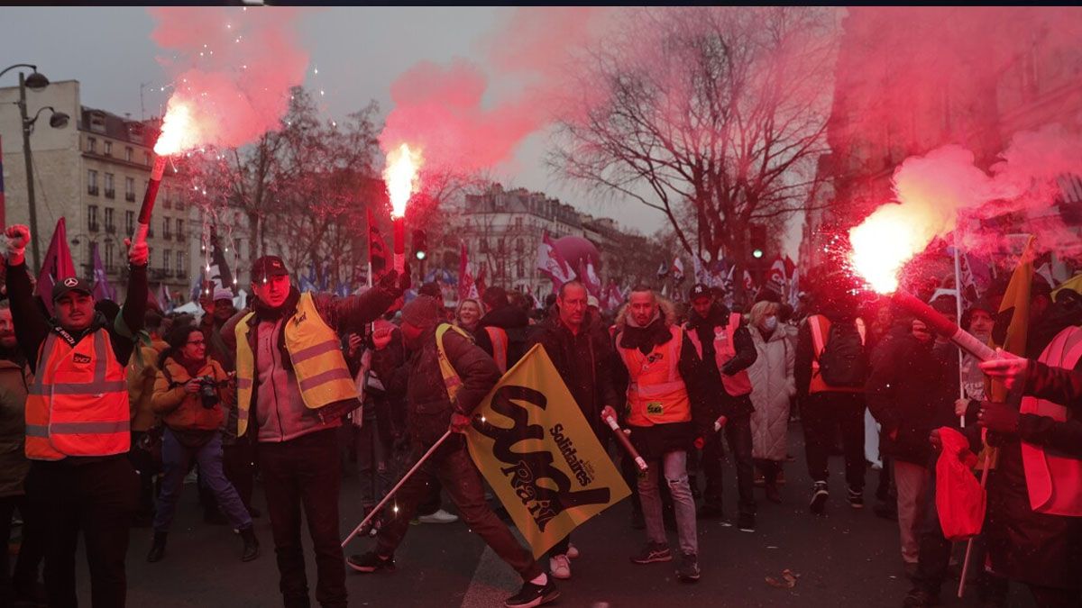 Las protestas volvieron a Francia por la reforma previsional (Foto: gentileza The Patriot).