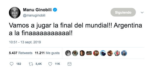 Los cuatro tweets de Manu Ginóbili en pleno partido mientras charlaba con Kobe Bryant