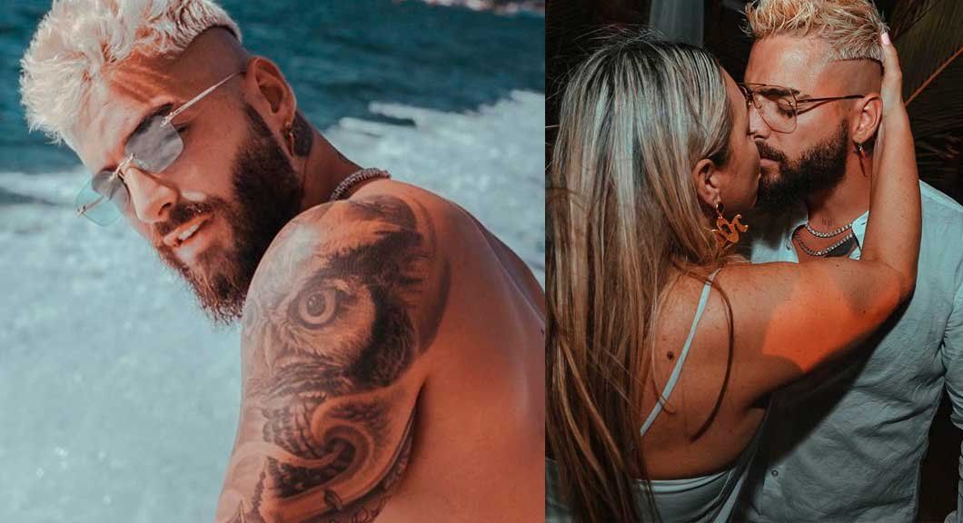 Fuerte polémica por el beso en la boca de Maluma con su madre