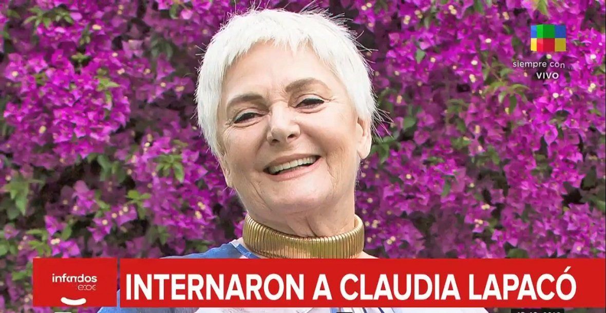 Internaron de urgencia a Claudia Lapacó