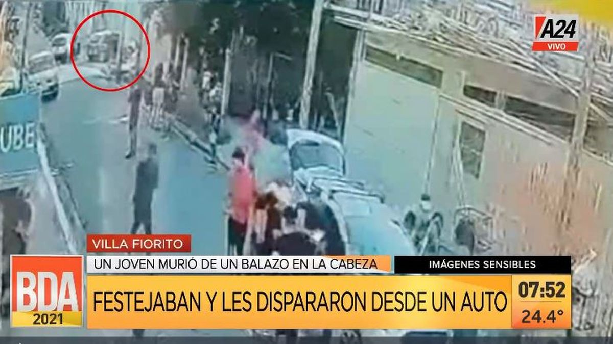 Villa Fiorito: un festejo terminó a los tiros y un joven muerto. (Captura de Tv)