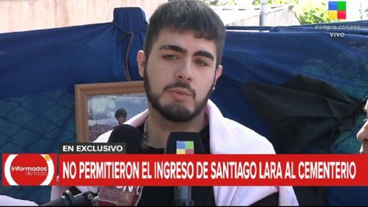 Santiago Lara no pudo ingresar al cementerio para despedir a Diego Maradona