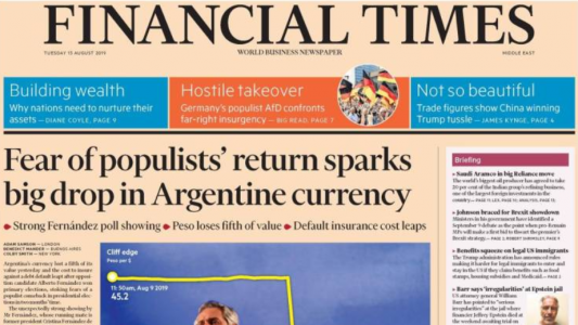 Qué dijeron los diarios económicos más influyentes del mundo sobre la crisis argentina
