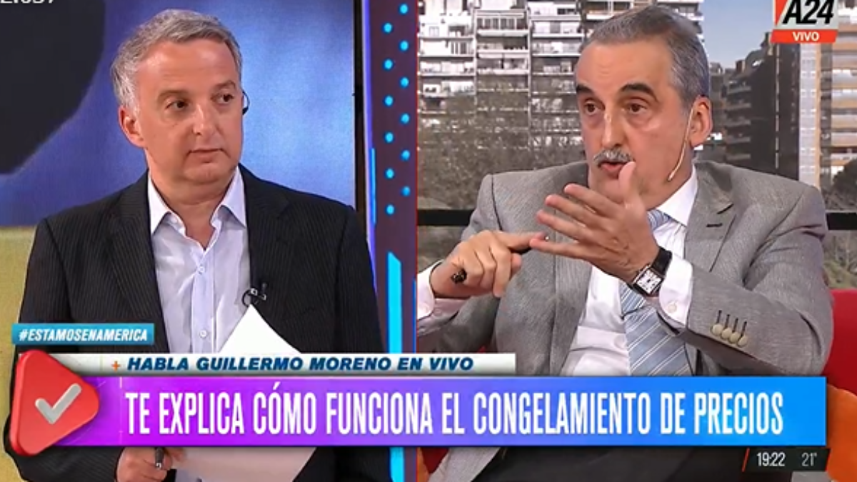 Guillermo Moreno criticó a Alberto Fernández y a Cristina Fernández en declaraciones a A24.