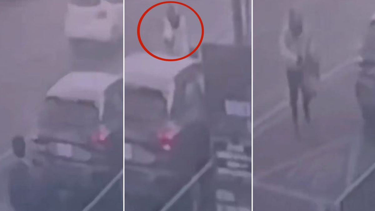 La secuencia del sicario que asesino a dos funcionarios de la jefa de Gobierno de Ciudad de México. (Foto: Captura de TV)