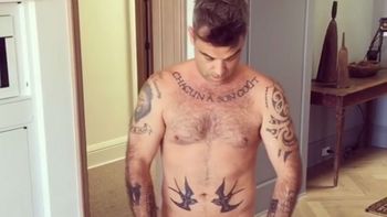 Robbie Williams desnudo en un video en Instagram