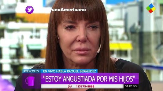 Raquel Bermúdez, ex de Rosenwasser, se quebró al aire: Mi hijo tuvo que tapar el cuerpo
