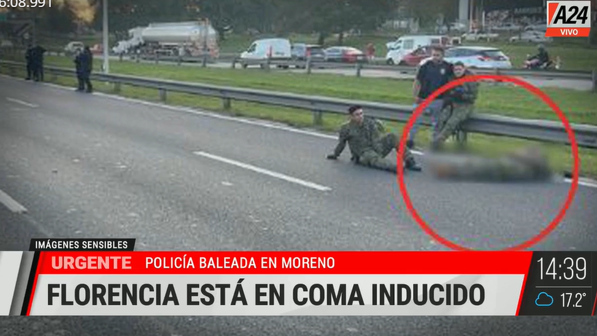 La imagen del policía fallecido en el Acceso Oeste. (Foto: captura A24)