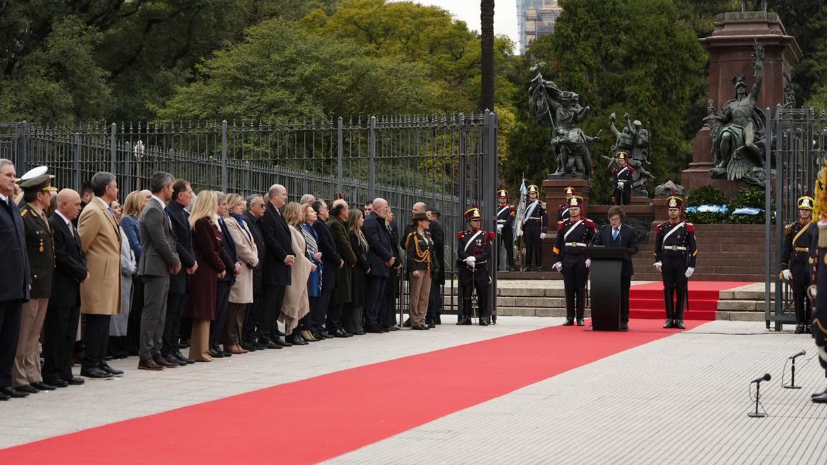Milei sostuvo que &ldquo;la gesta sanmartiniana es una fuente permanente de inspiraci&oacute;n para todo mi Gobierno&rdquo;. (Foto: Presidencia)