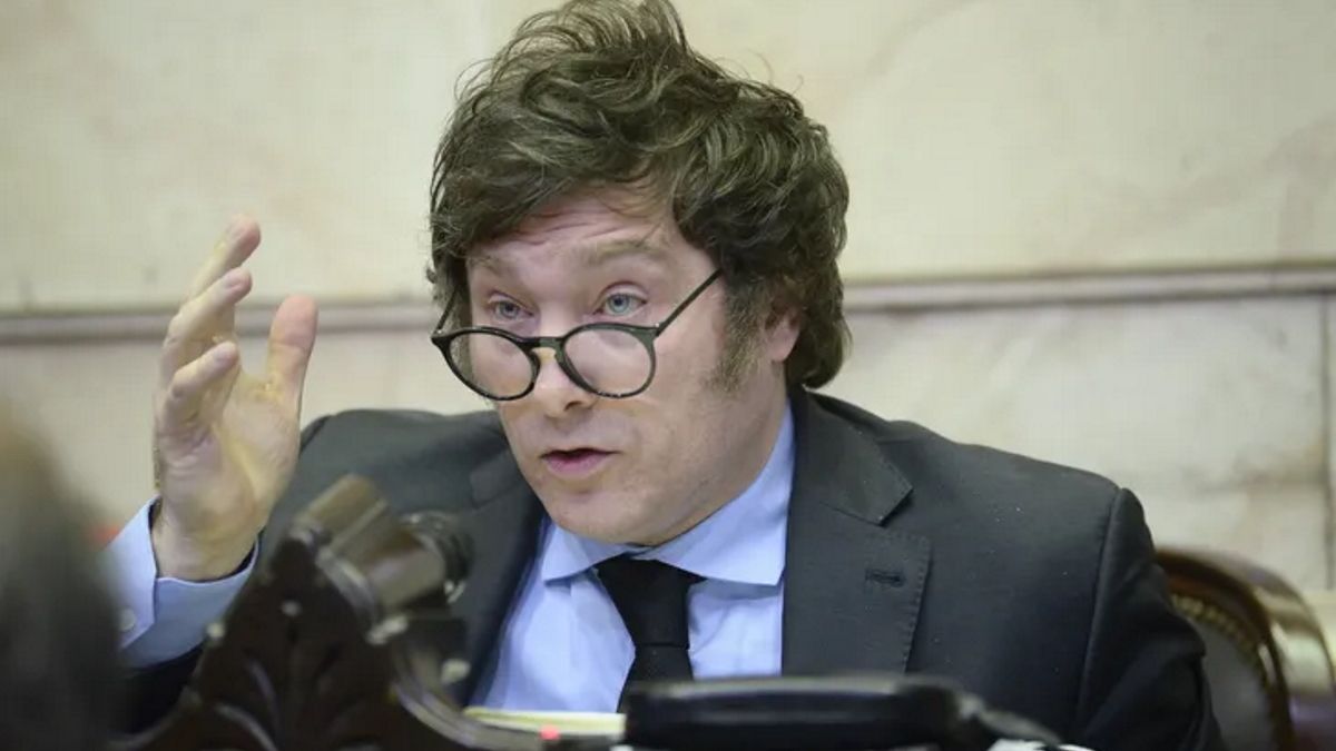Javier Milei cargó contra Cristina Kirchner y la ministra Olmos (Foto: Télam).