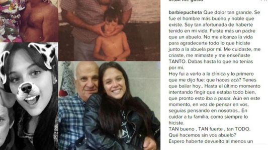Barbie Vélez despidió a su abuelo con una emotiva carta: Te voy a necesitar tanto