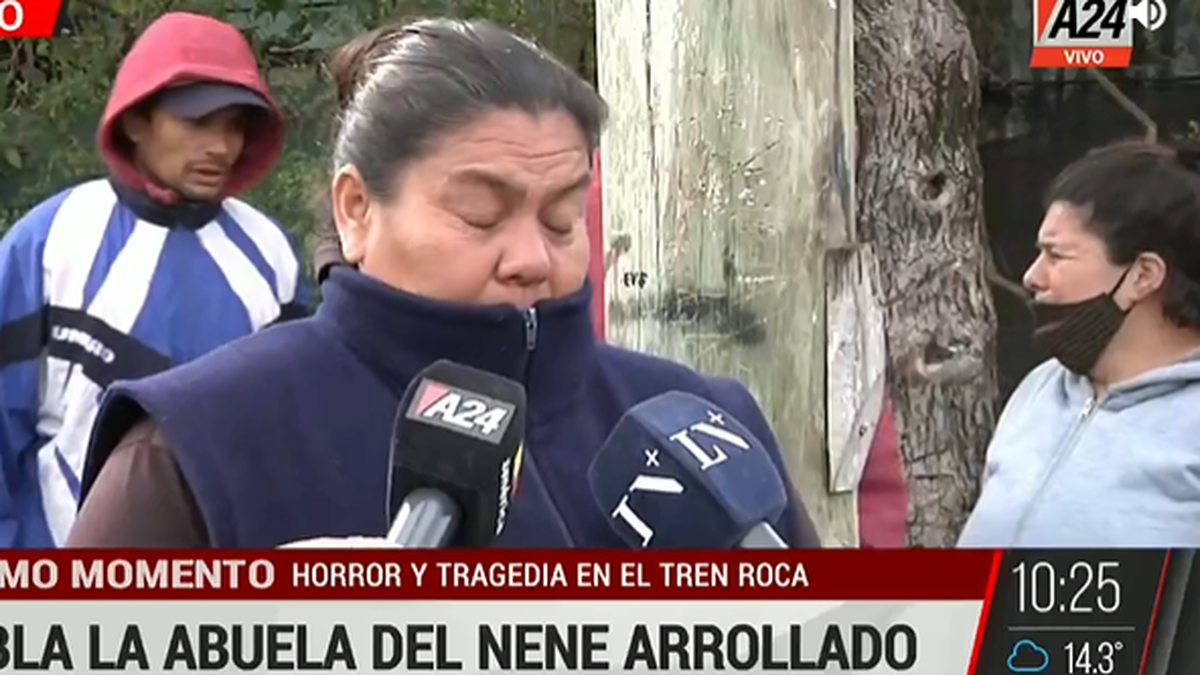 Habló la abuela del nene arrollado por el tren Roca: 