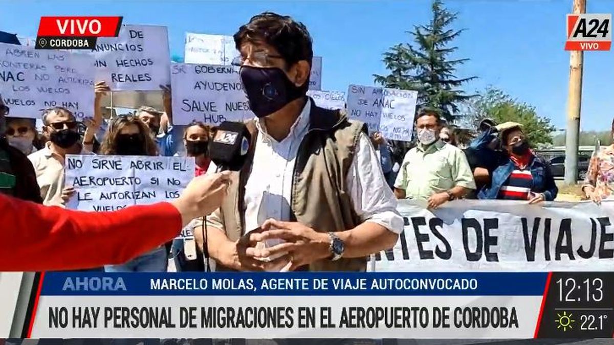 Córdoba: limitados los arribos internacionales por falta de personal &nbsp;(Captura de Tv)