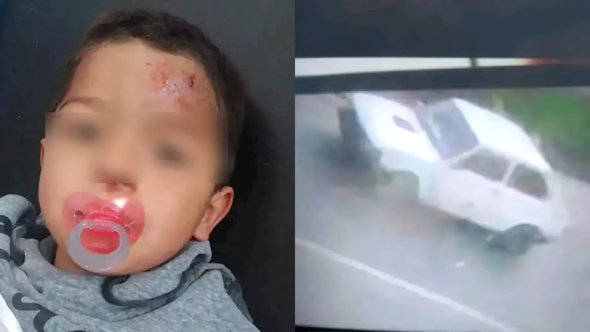 Un nene de 4 años esperaba para cruzar la calle y un auto lo atropelló (Foto: captura)