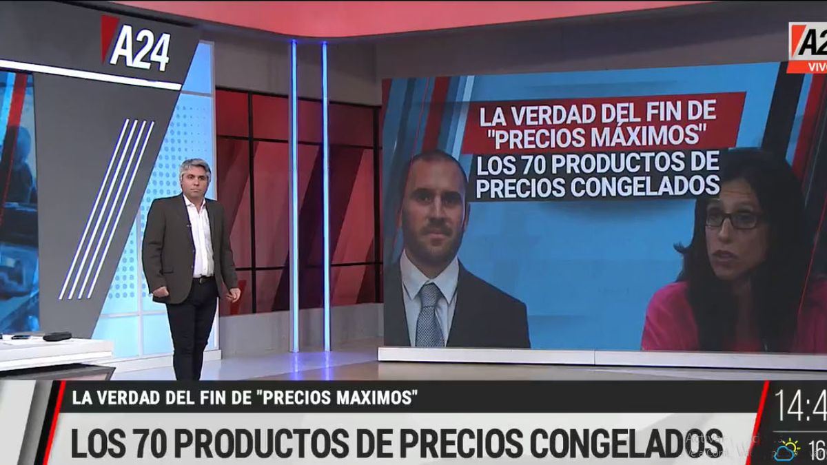 Los precios más cerca marca el final de los precios máximos controlados. La apuesta es ver como impacta la inflación en los alimentos y demás productos liberados (Foto: Captura de TV)