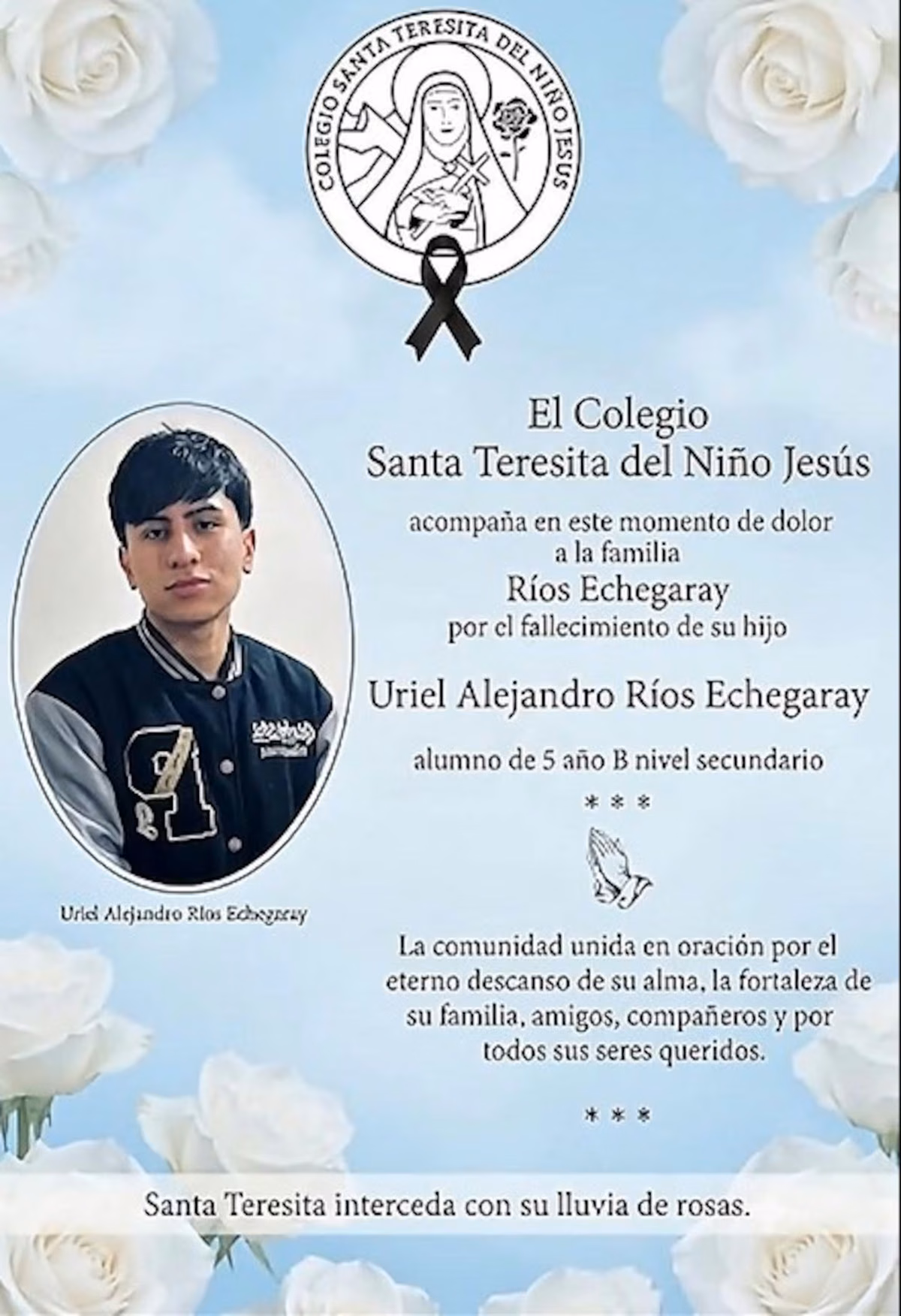Uriel tenía 17 años y cursaba el 5to año del secundario. (Foto: gentileza Tiempo de San Juan)