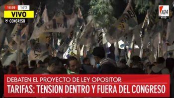 Tarifas: marcha en el Congreso en apoyo al proyecto opositor