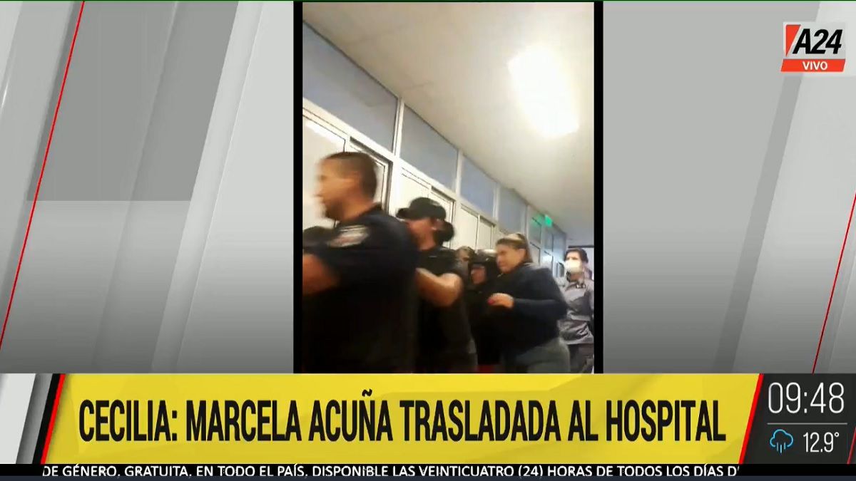 Caso Cecilia Strzyzowski﻿. Así trasladaban a Marcela Acuña al hospital.&nbsp;