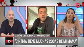 El reencuentro televisivo de Cinthia Fernández y Defederico: el futbolista reveló qué lo enamoró de ella