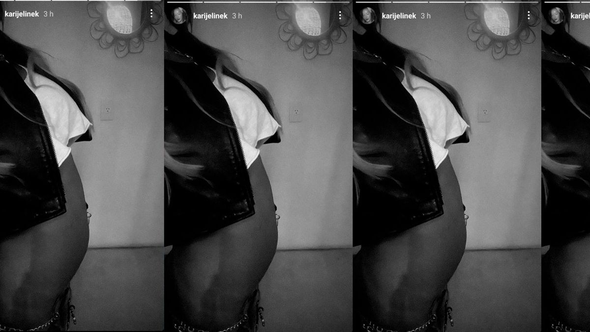 Con esta foto, Karina Jelinek despertó rumores de embarazo hace varios días. 