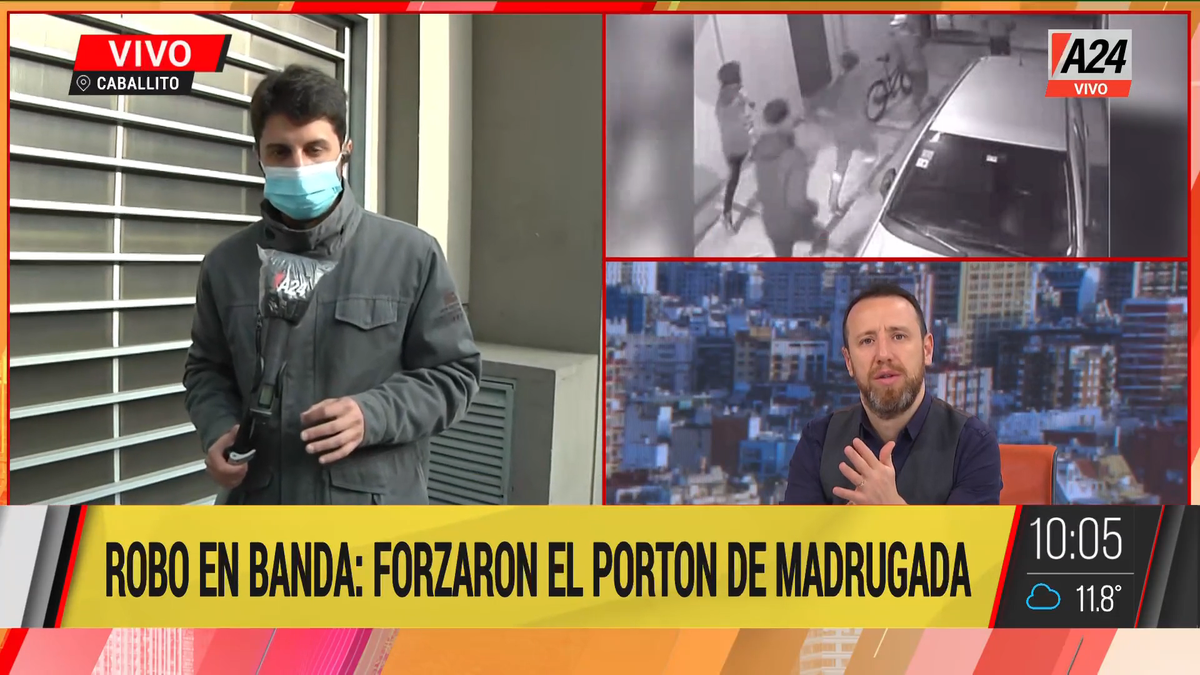 Terror en Caballito: banda hace robos piraña de bicicletas. (Captura de Tv)