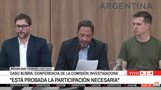 La Comisión Investigadora del caso Libra aseguró que está probada la participación necesaria de Milei