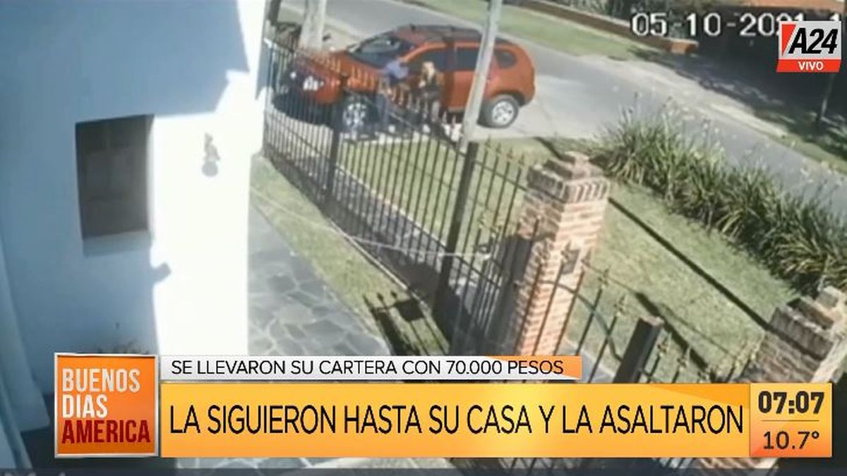 Así golpearon a una mujer en una salidera en City Bell. (Captura de Tv)