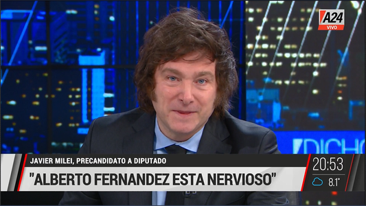 Javier Milei desafió a Alberto Fernández a un debate: Está nervioso