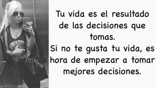 El mensaje de vida de Wanda Nara