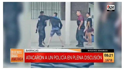 Delincuente atacó a un policía durante una detención