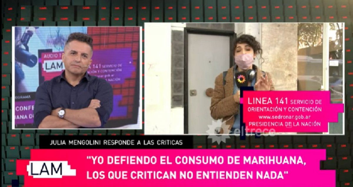 Tenso cruce entre Ángel de Brito y Julia Mengolini