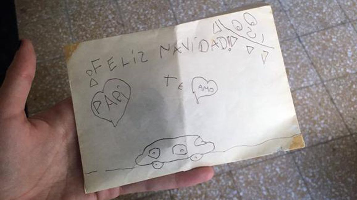 La carta que Tami le escribió a su papá hace 20 años.
