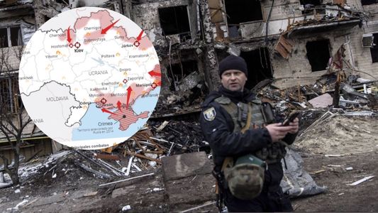 Día 8 de la guerra de Rusia contra Ucrania: así quedó el mapa actual de la avanzada rusa