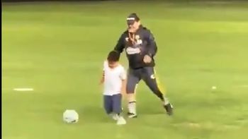 Dieguito Fernando Maradona en la cuenta de Instagram que maneja su mamá: Papá, mi ángel guardián