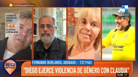 Fernando Burlando: Lo que hace Maradona con Claudia Villafañe es violencia de género indirecta