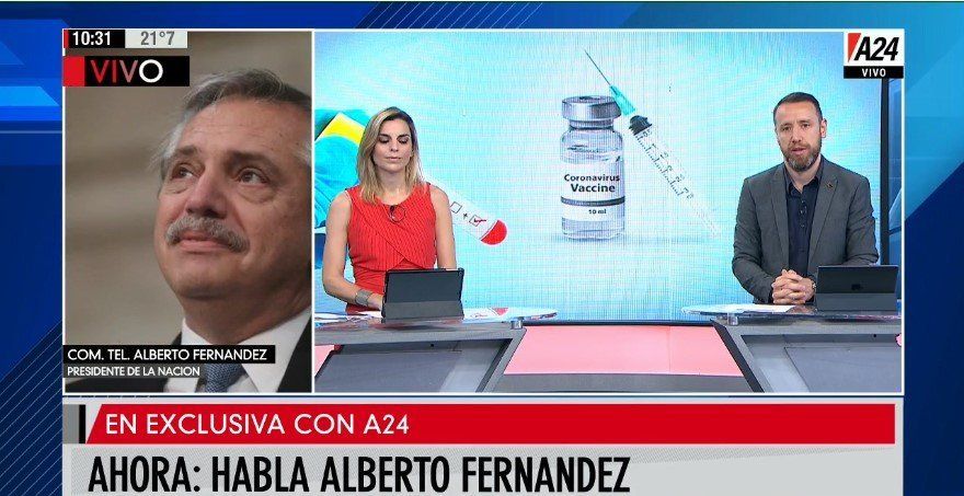 Más definiciones de Alberto en A24: aumento en diciembre para todos los jubilados, freno a la suba de tarifas y la vuelta a clases